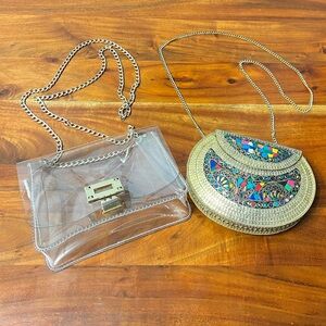 Gold Metal Clutch Purse Bundle set of ✌️